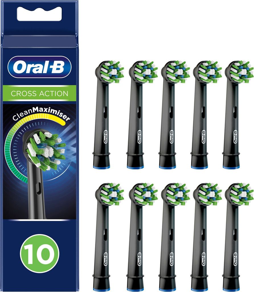 Oral-B Cross Action CleanMaximiser Ersatzbürsten schwarz Produktbild 1