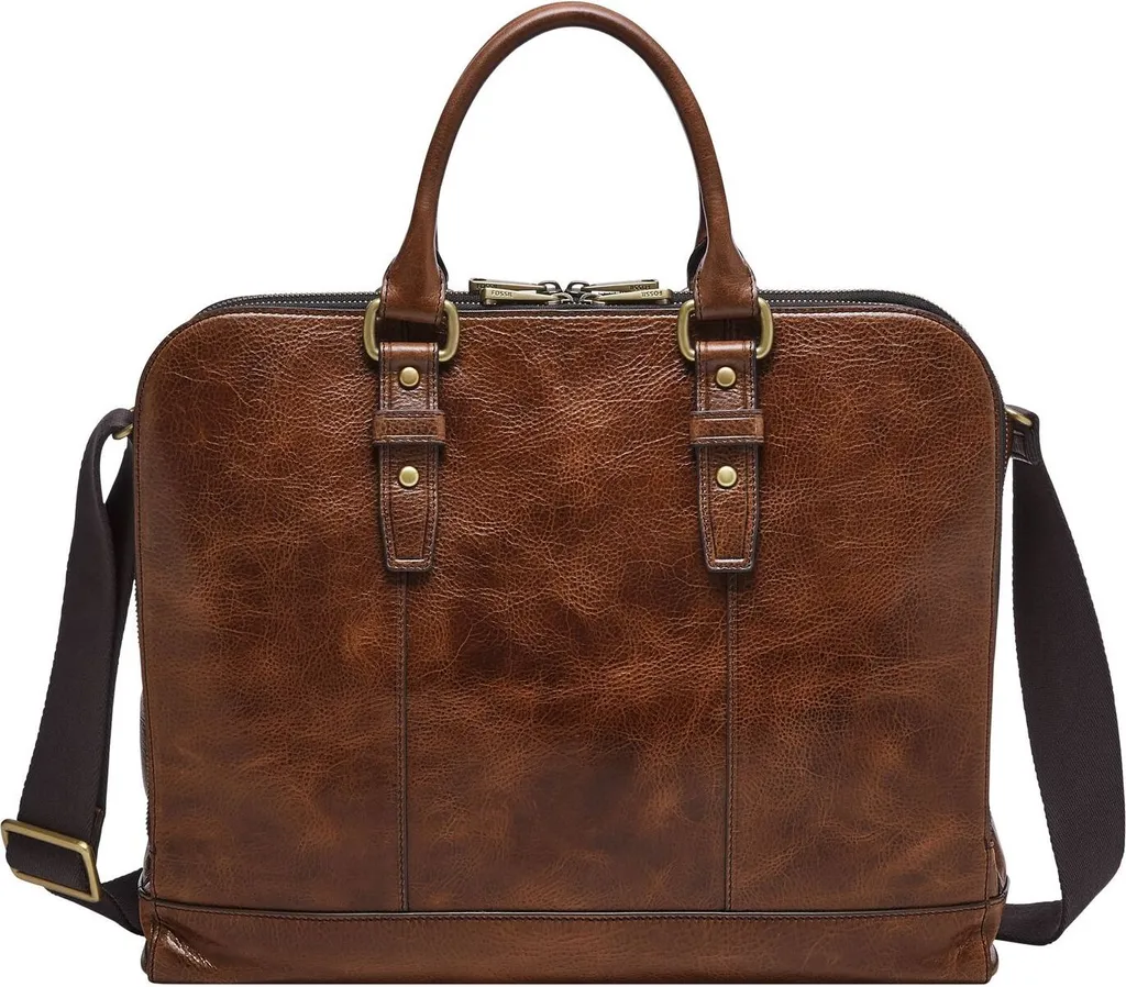 Protégez votre PC avec Style : Sac Fossil Dillon Pilot Bag Cuir Cognac