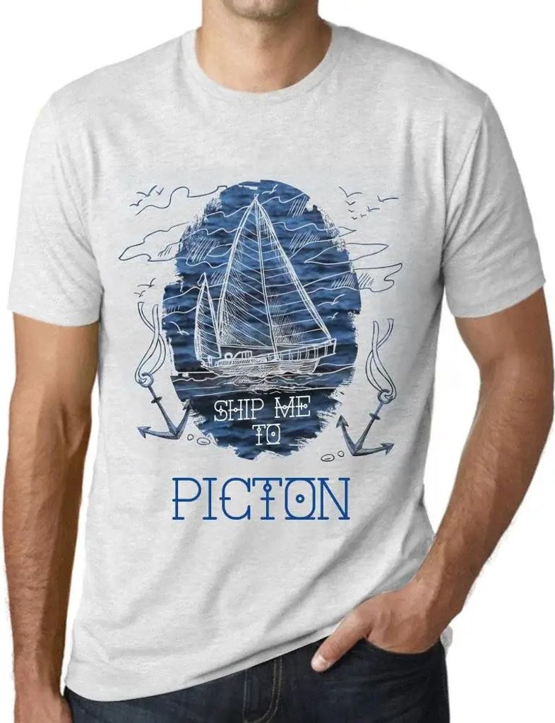 Herren Grafik T-Shirt Schicken Sie mich nach Picton – Ship Me To Picton – Öko-Verantwortlich Vintage Jahrgang Kurzarm Lustige Druck Geburtstag