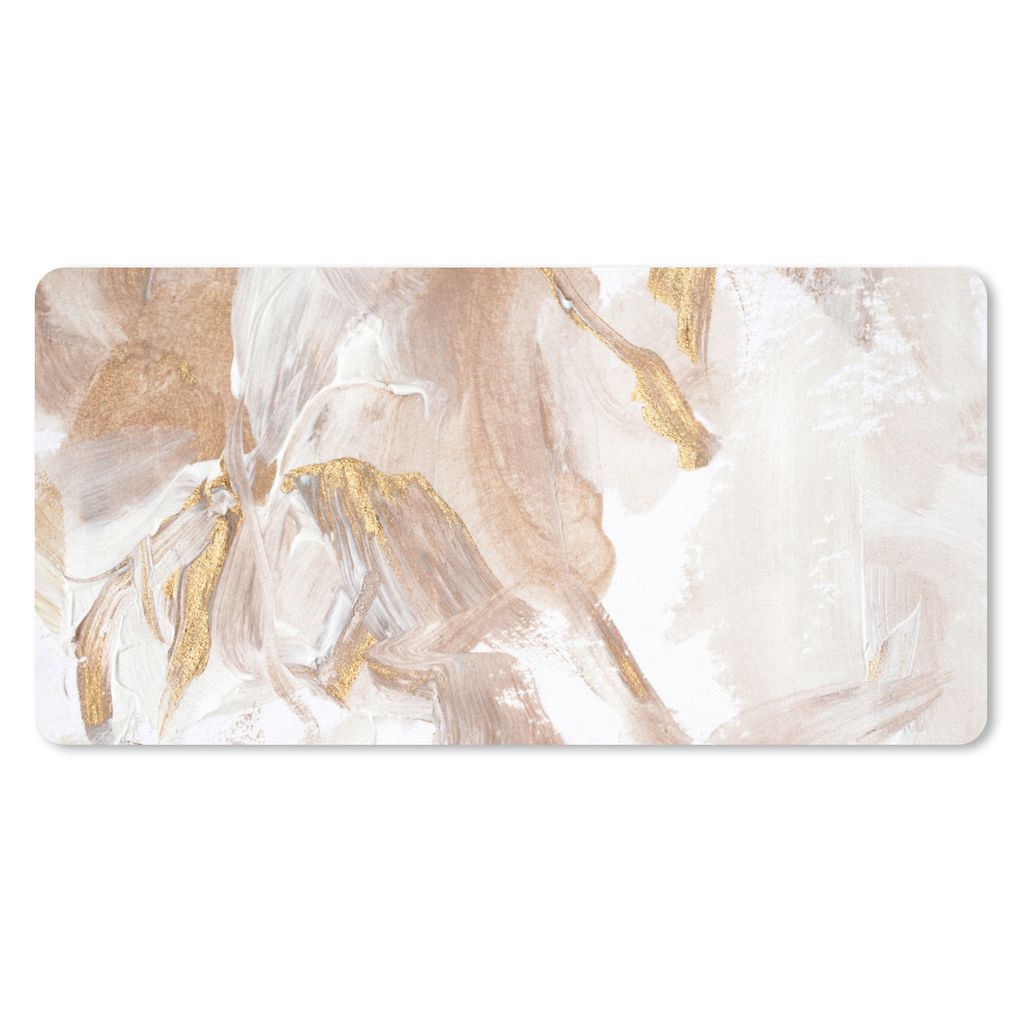 MuchoWow Mauspad Mousepad Farbe - Gold - Glitter 60x30 cm - Mousepads - Maus Mat - Pad - Mausunterlage - Nachhaltig