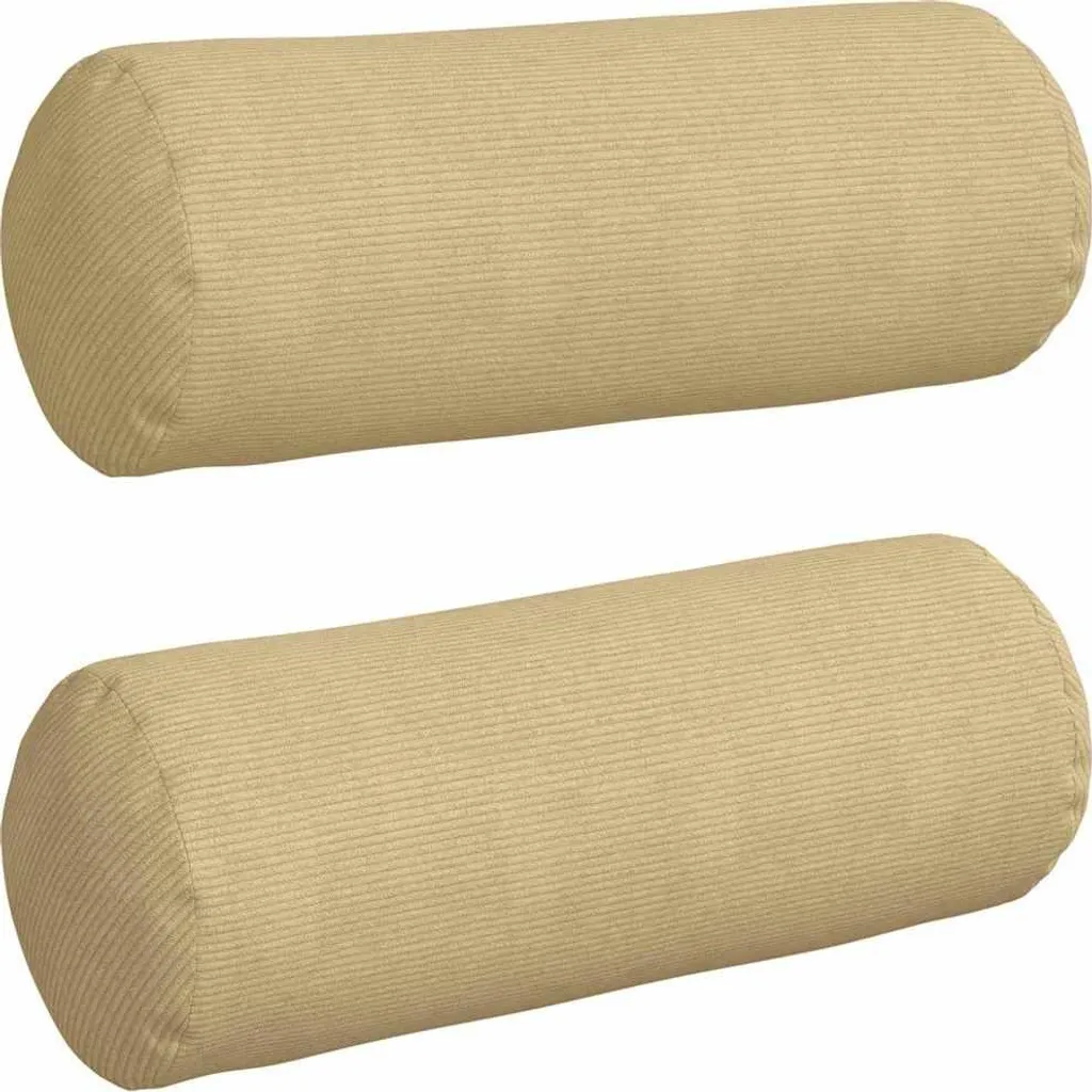 2 Bolster Yoga e Relax 25x70 cm | Cuscini a Rullo Grigio-Verde