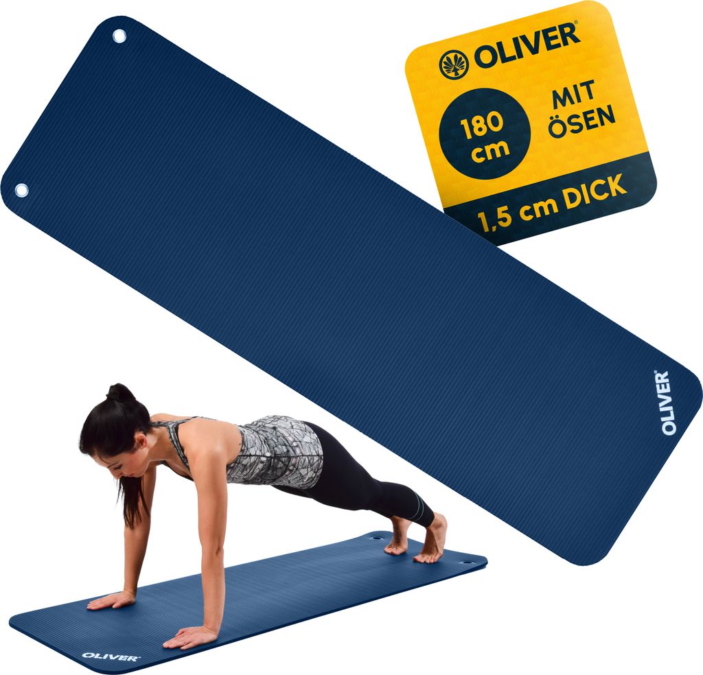 Oliver Gymnastikmatte 180 x 60 x 1.5 cm - blau