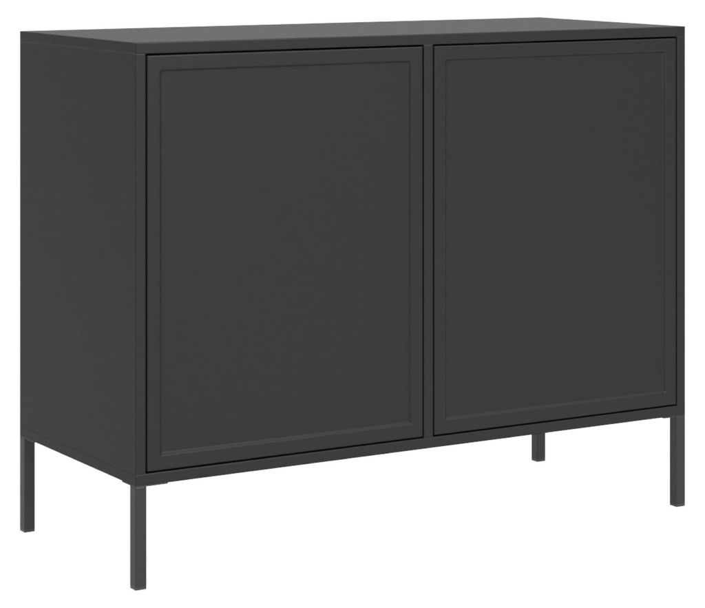 Selsey Velveto – Buffet à 2 portes, noir, 100 cm Image du produit 