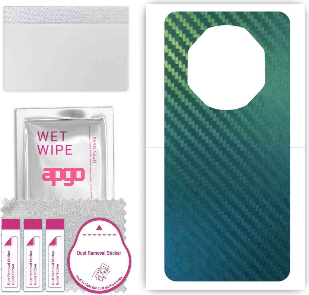 apgo Rückseite Schutzfolie, Skin, kompatibel mit Huawei Mate 50 RS Porsche Design, Hinten Displayschutzfolie aus Vinylfolie, kratzfest, einfache M...