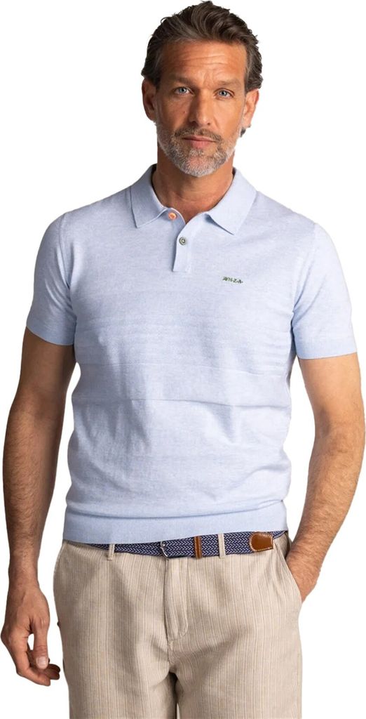 Neuseeland-Poloshirt kurzarm hellblau