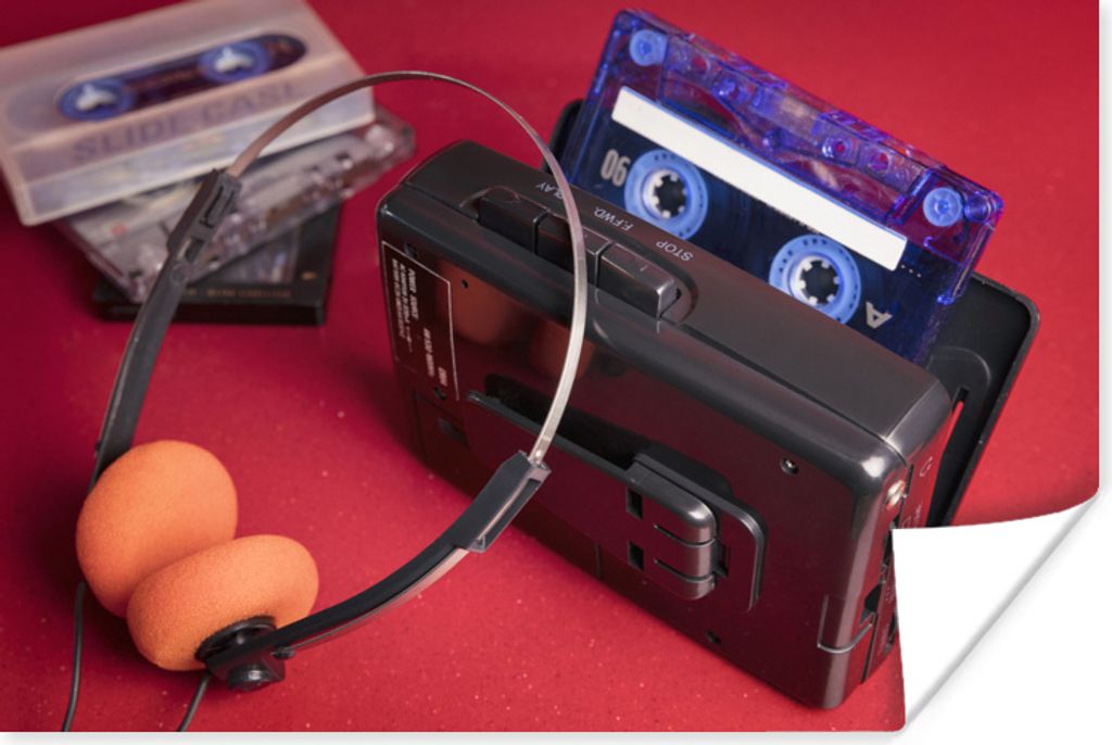 MuchoWow Poster Kassettenspieler 120x80 cm - Bilder