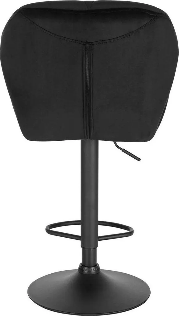 Tabouret de Bar Stable Noir - Finis les Mal de Dos avec ce Siège Velours - 5