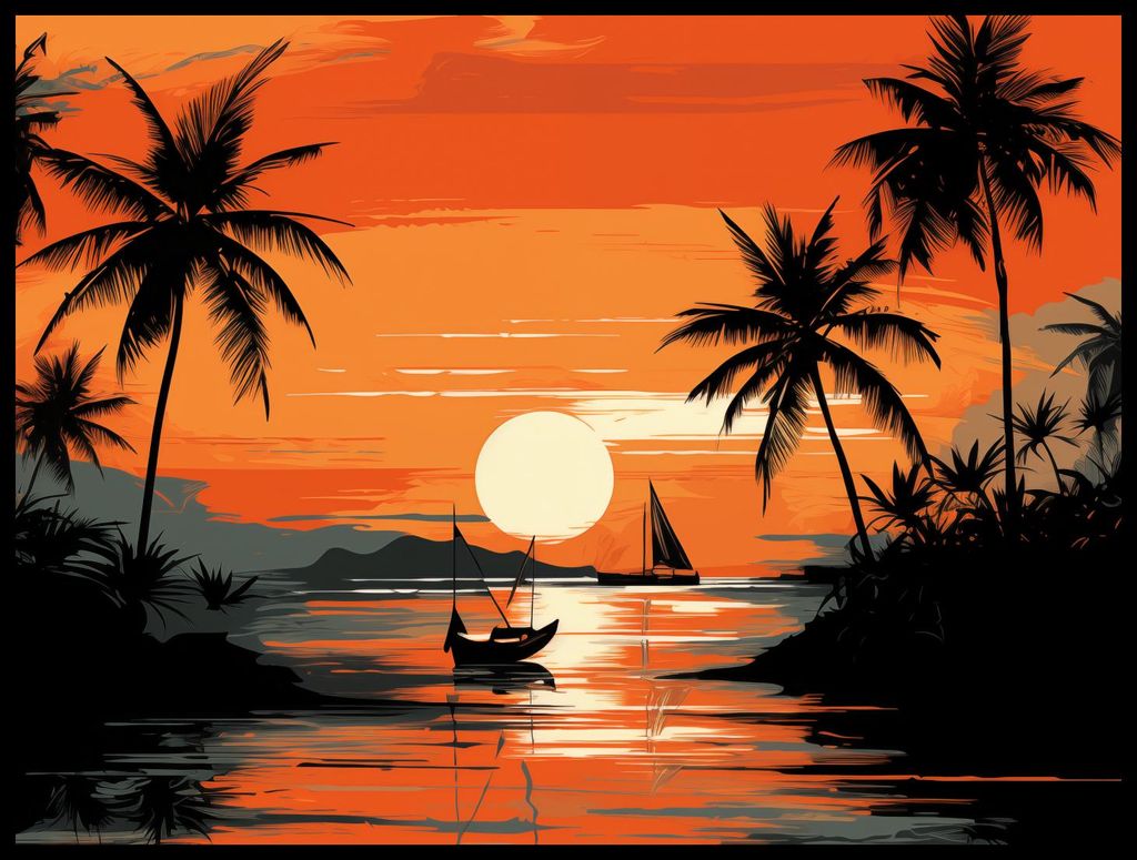 Plakat 80x60cm Tropische Ruhe