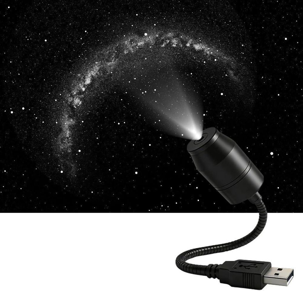 2-in-1 Galaxy Projektor Nachtlicht, Sternenhimmel Produktbild 