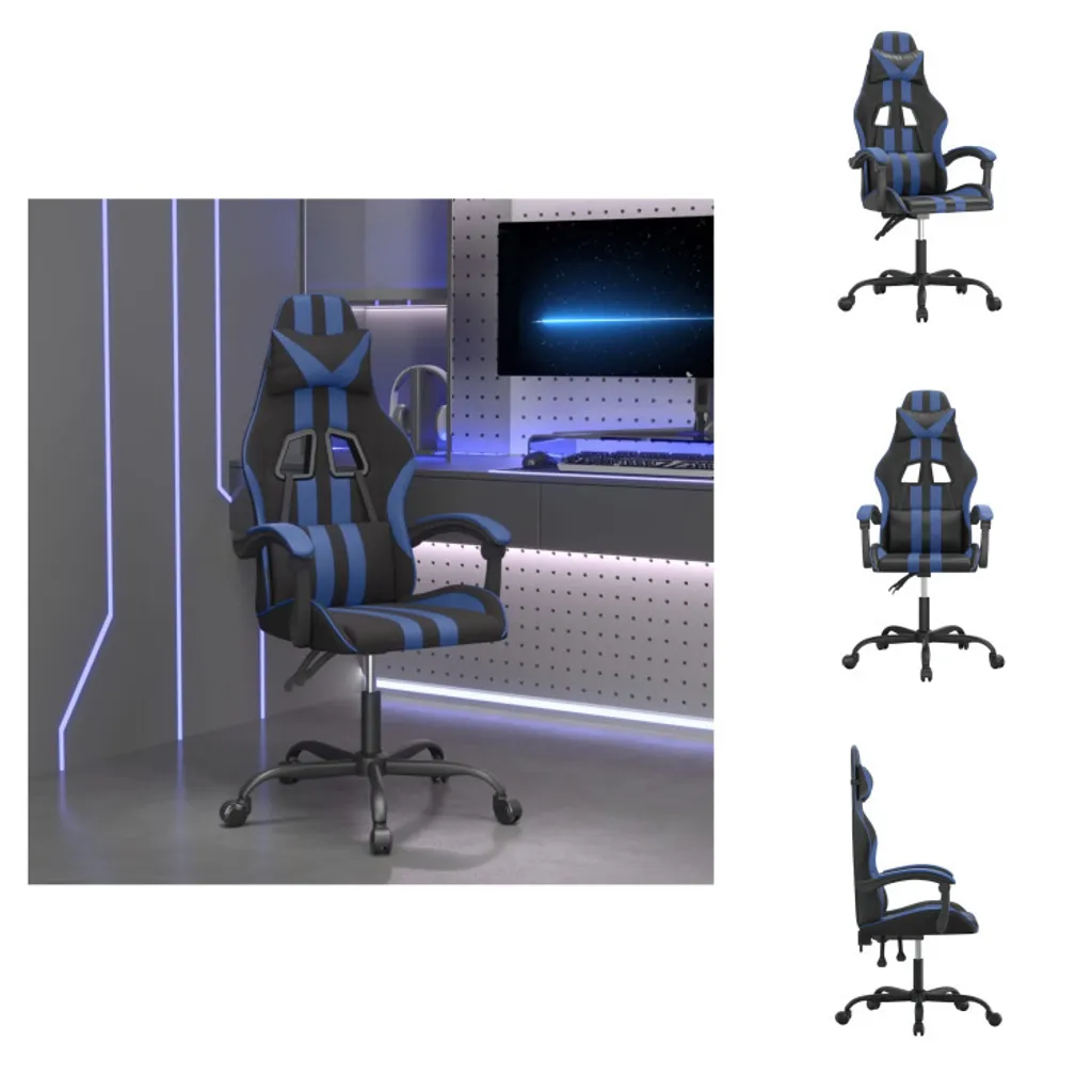 Sedia da Gaming vidaXL Nera Blu - La Qualità di una volta al giusto prezzo