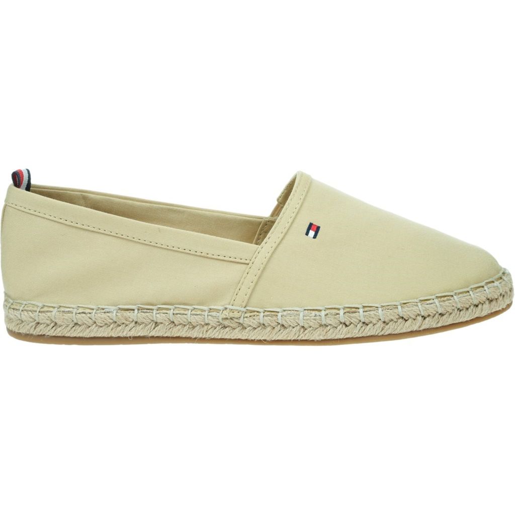 Tommy Hilfiger BASIC TOMMY FLAT ESPADRIL Damen Slipper in Beige, Größe 38