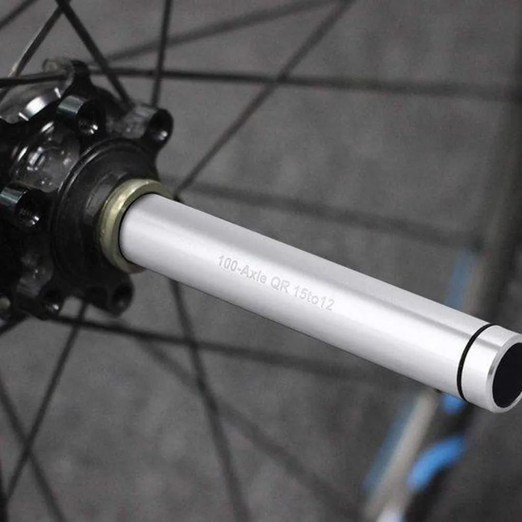 Adaptateur axe traversant 15mm vers 12mm vélo ultralight argenté