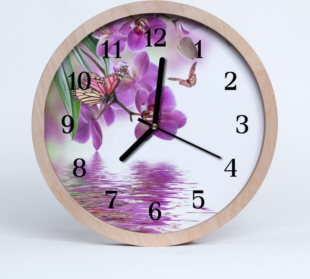Holzuhr 20fi cm wanduhr - Schmetterlinge Tiere