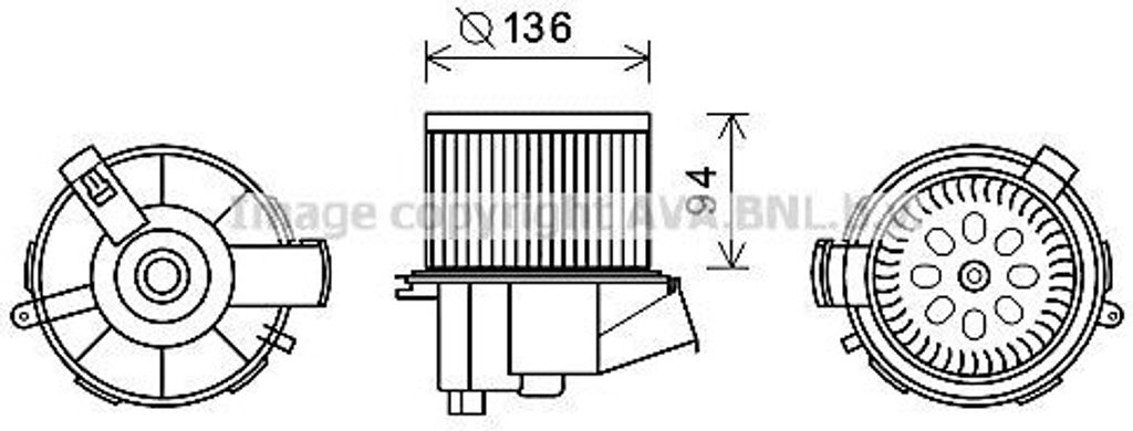 PRASCO PE8387 - OE 6441P1 Gebläsemotor für 307, 307 CC (3B), 307 SW (3H)