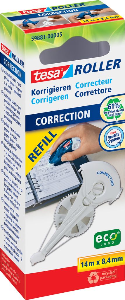 tesa Nachfüllkassette ecoLogo 59881-00005 8,4mmx14m weiß