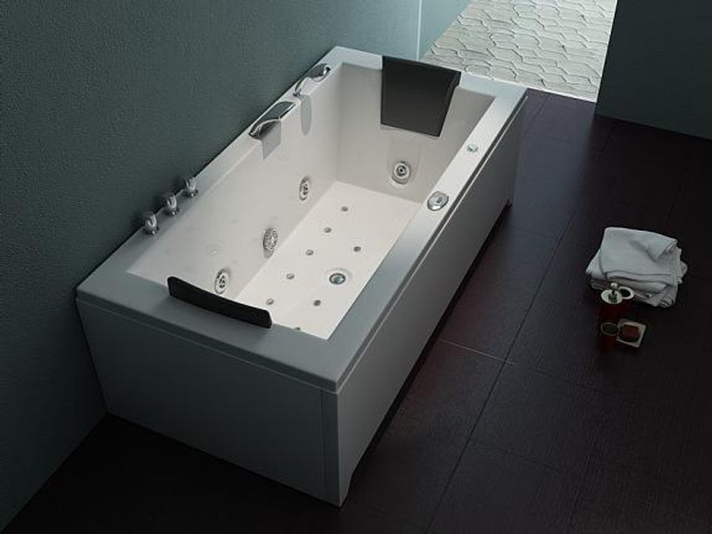 Whirlpool Torino 182x90cm mit 6 Hydrojets, 16 Airjets, Heizung und Ozondesinfektion