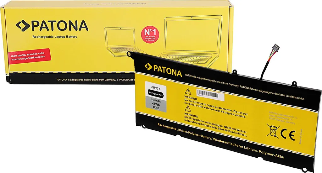 Batterie PC Portable Dell XPS13 9360 PW23Y de remplacement 7.6V 60Wh