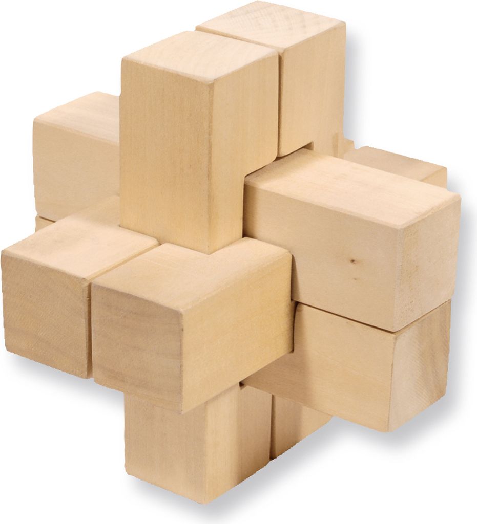 matches21 Kleiner Teufelsknoten Geschicklichkeitsspiel Geduldspiel Holz Bausatz f. Kinder Werkset Bastelset ab 12 Jahren