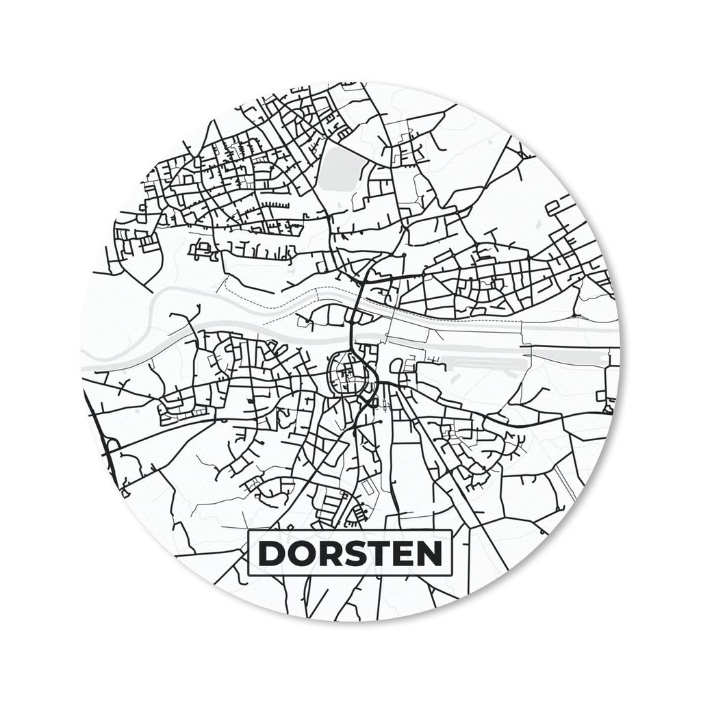 MuchoWow Mauspad Mousepad Karte - Dorsten - Stadtplan - Karte 50x50 cm - Mousepads - Maus Mat - Pad - Mausunterlage - Vinyl