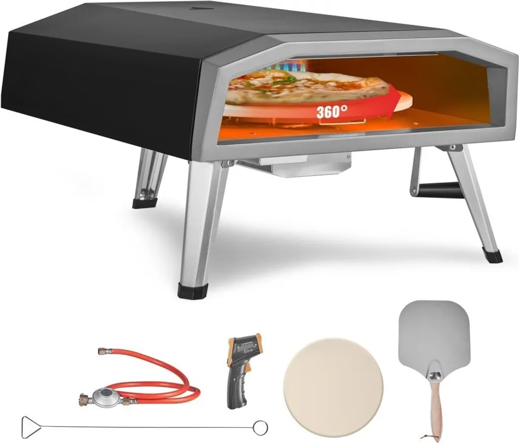 Four à pizza extérieur inox 540°C portable avec sac de transport