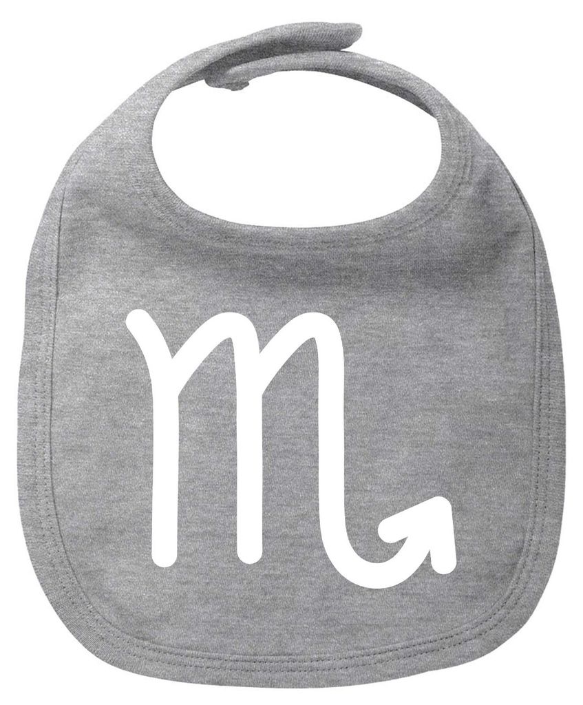 Huuraa Baby Lätzchen Skorpion Sternzeichen Zeichen Heather Grey Klettverschluss Baumwolle Latz Geschenkidee