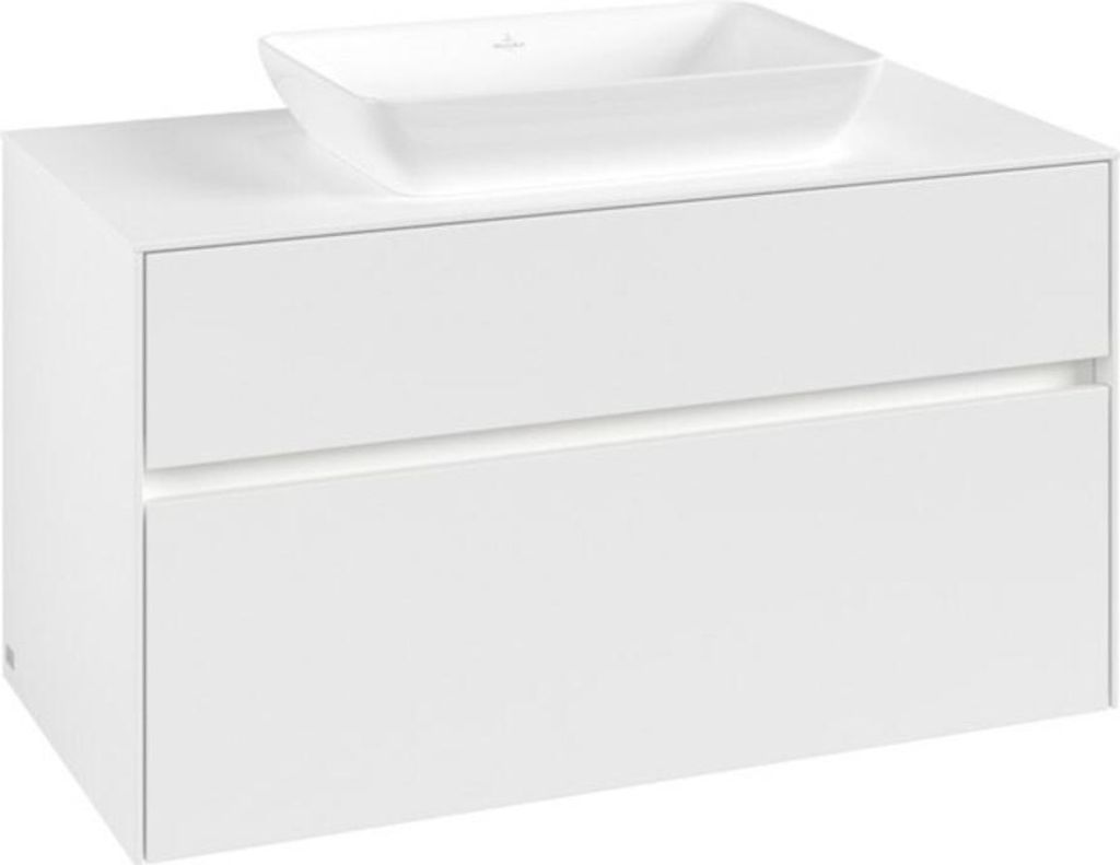 V&B Waschtischunterschrank Collaro 100x54,8x50cm, WT mi, LED 7,3 W, wh. ma