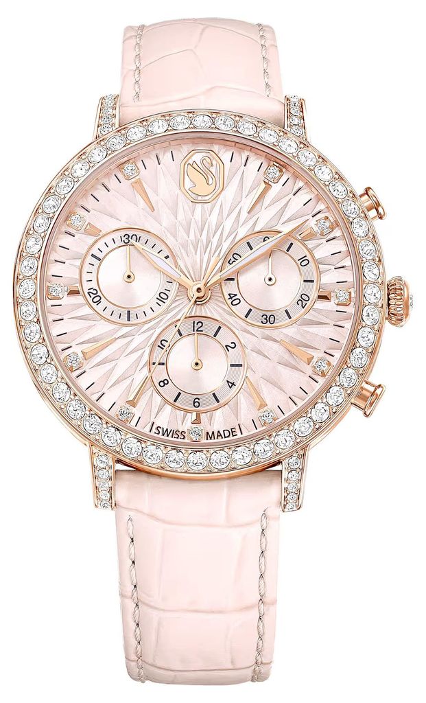 Swarovski Uni Matrix Tennis Chrono Uhr Pink/Roségold Produktbild 