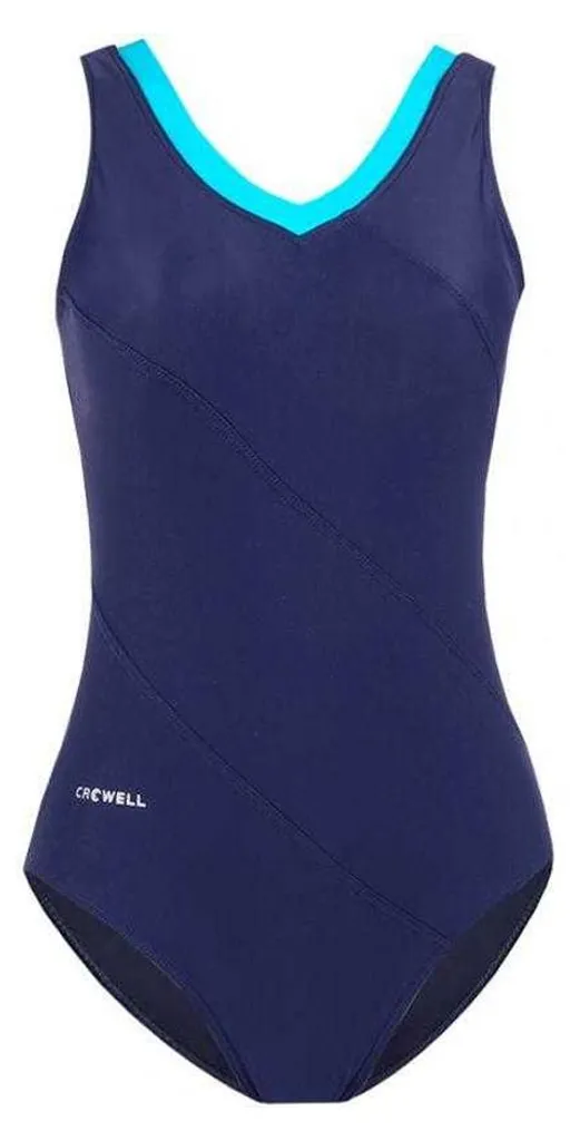Maillot de bain pour natation sportive Crowell Angie bleu foncé 34 DE