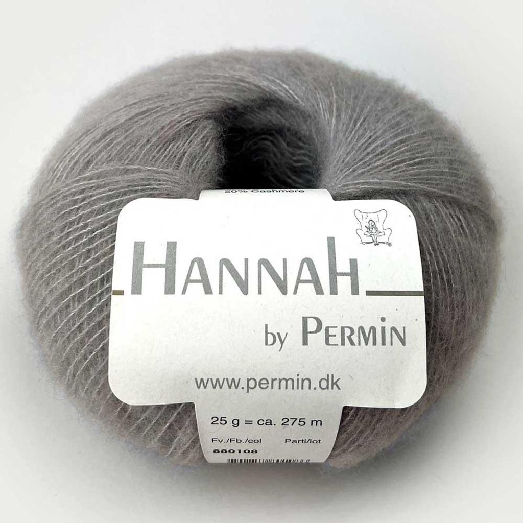Hannah by Permin – s Garn aus Merino, Seide und Kaschmir (08 Hellgrau)