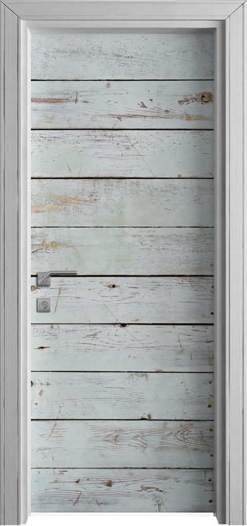 Tür Selbstklebende 80x210 cm Türfolie Türtapete Klebefolie - Weiß Holz