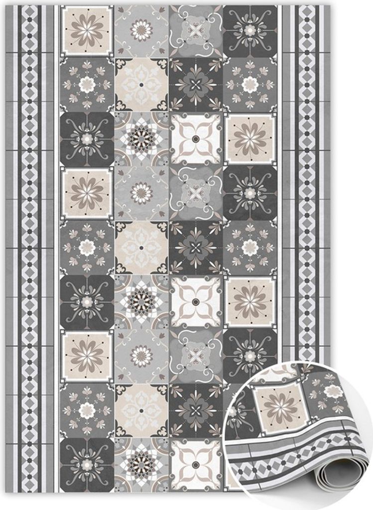 Grafische Fliese Bodenmatte 60x90 cm