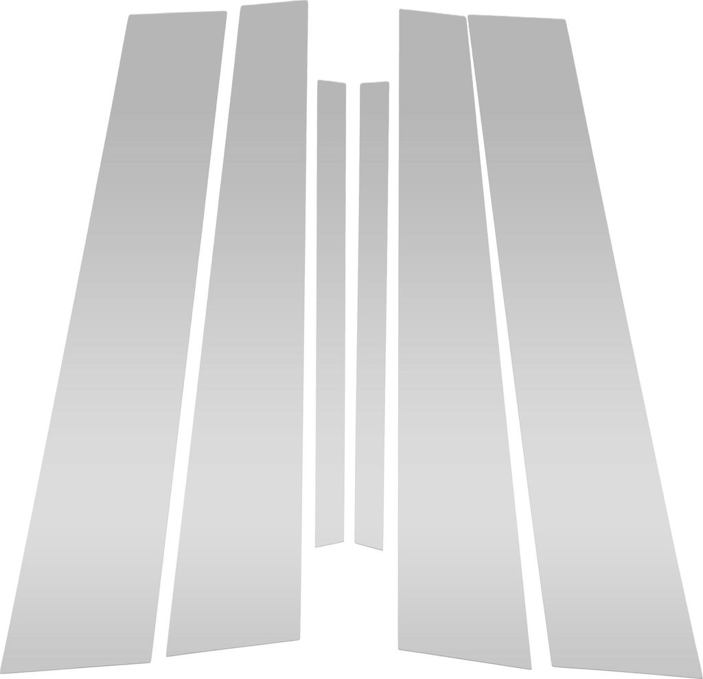 6 Stk. Vordere hintere linke rechte Autotürsäule Fensterschmuck für Acura TSX 2004-2008 Kunststoff Chrom Silber Ton