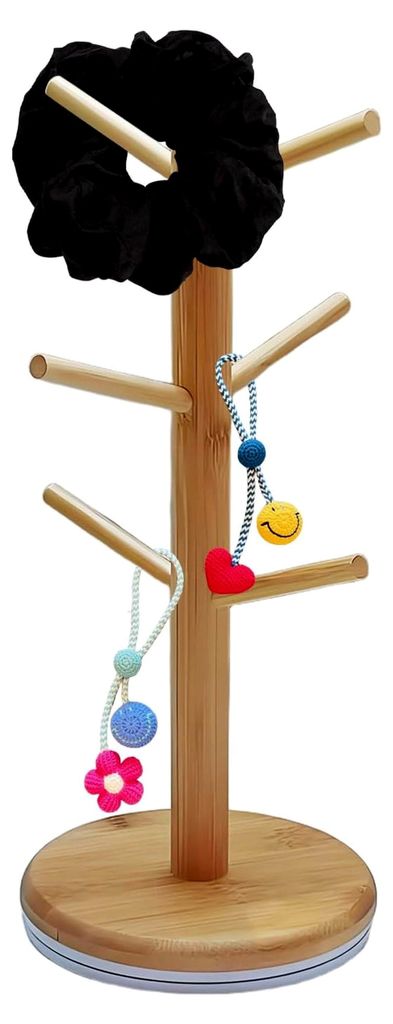 Broschenhalter, Ständer für Partykrapfen | Baumdesign mit 6 Armen, stabile Basis, Holzorganizer für Küche, Restaurants, Cafés, Bars, Geburtsta...