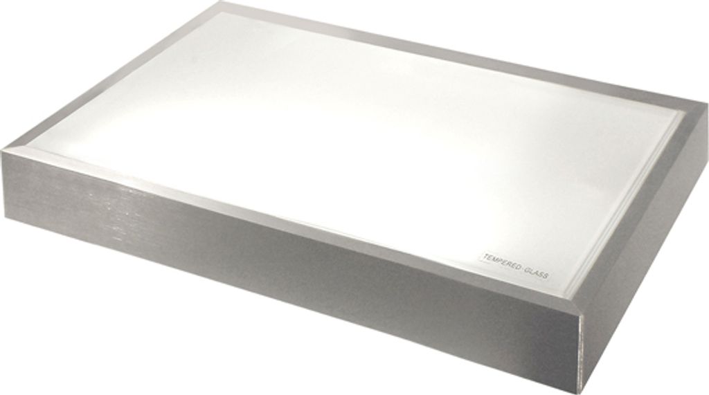 THEBO E 8000 Glasbodenleuchte T5 Aluminium 450 mm Länge / Wandregal / Regalleuchte