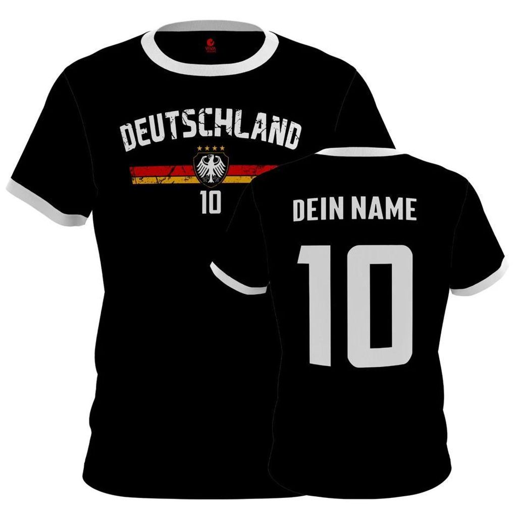 Deutschland Trikot T-Shirt personalisiert mit Name & Nummer Produktbild 