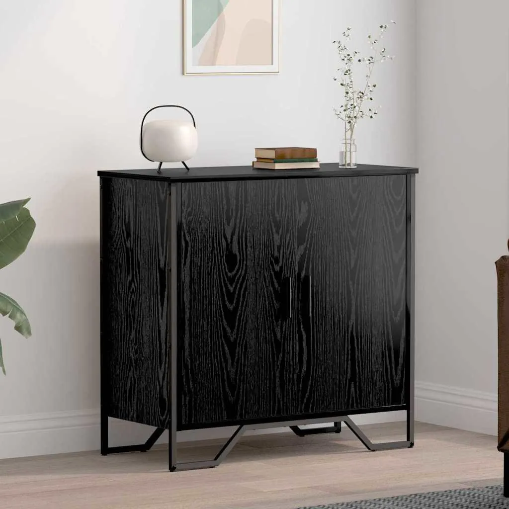 Maison Exclusive Credenza Rovere Nero 78x35x74,5 cm | Mobiletto Madia - 1