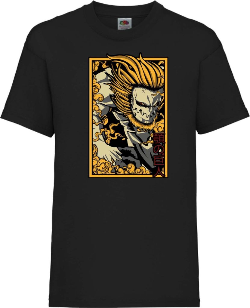 Kinder T-Shirt Attack Anime On Titan Jaw Titan Porco Galliard Galliard, 5-6 Jahr - 116 / Schwarz