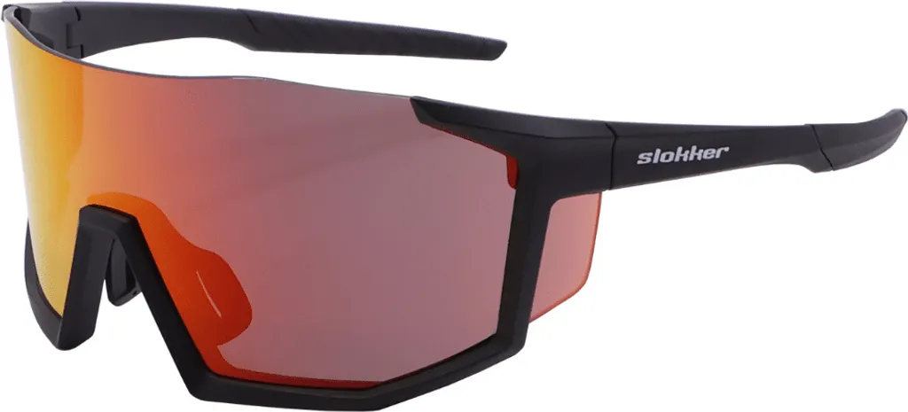 Slokker Nils Lunettes de Soleil Noir et Rouge 31 Sportives Homme