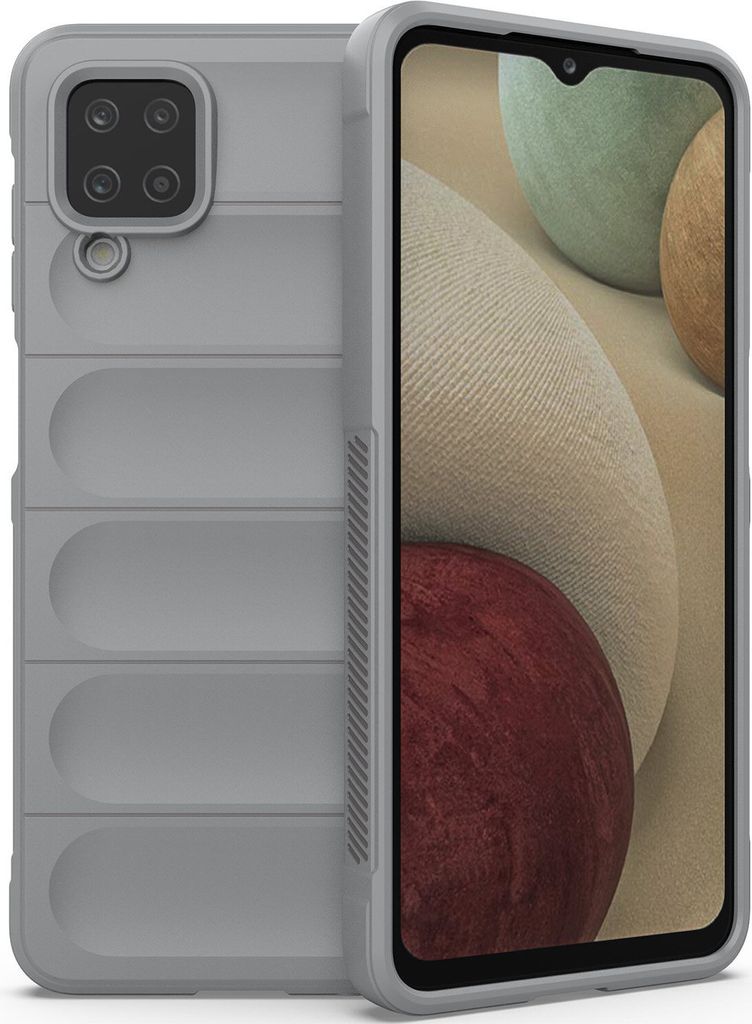 Samsung A12 Hülle, Weich TPU Silikon Stossfest Anti-rutsch Schutzhülle für Samsung Galaxy A12 5G Grau