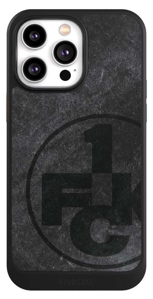 NIVOCASE Hülle für Apple iPhone 14 Pro Max Handyhülle NIVOcore Case Schwarz 1. FC Kaiserslautern 1. FCK Beton