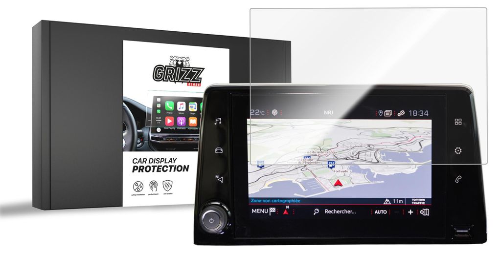 Keramische Autodisplayfolie für Peugeot Rifter (2018-2023), Grizz Protector