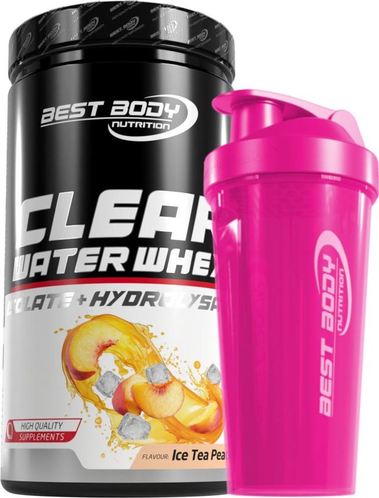 Best Body Nutrition - Clear Water Whey Isolate - Ice Tea Peach - 450 g Dose + Shaker
