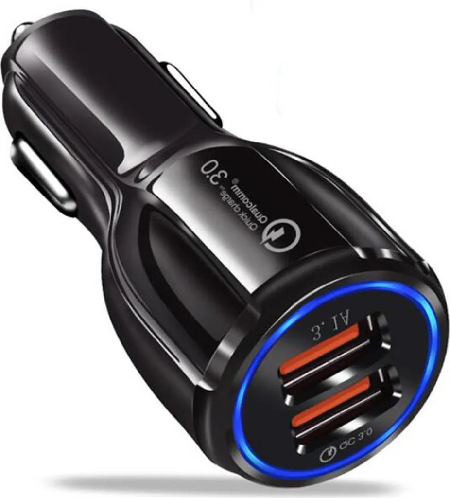 Offerta Caricabatterie Auto Cadorabo 2 USB 3.0 Quick Charge Nero