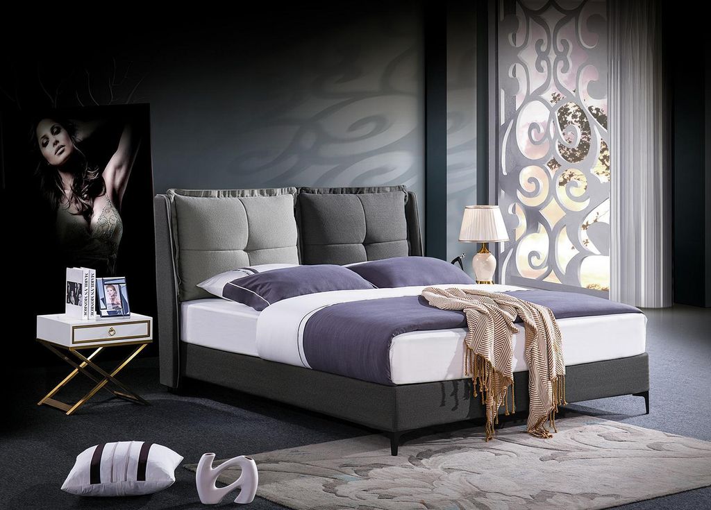 Bett Polster Design Luxus Doppel Hotel Betten Ehe Schlaf Zimmer Leder 180x200cm