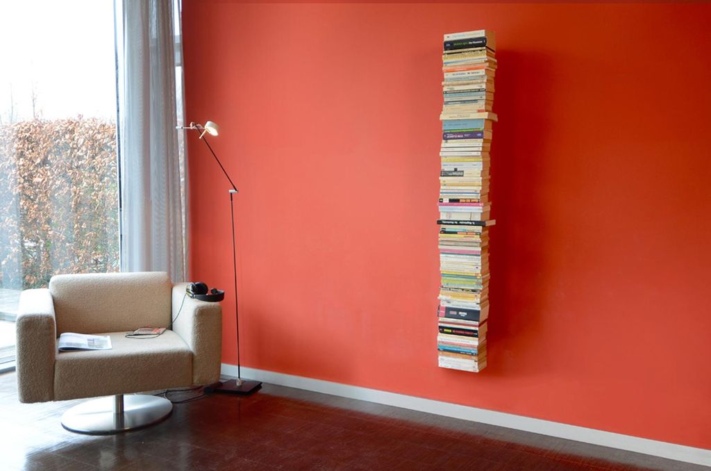 Bücherturm Booksbaum 2 Wand groß : Weiß