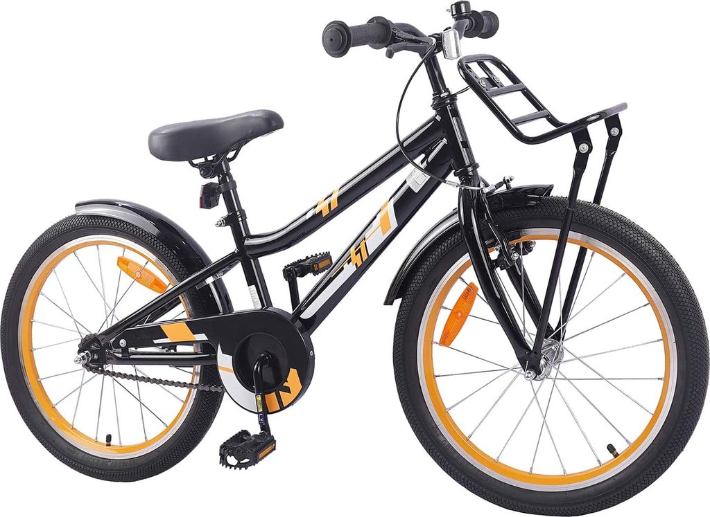 Cloris Designermöbel Kinderfahrrad 20 Zoll für 6-11 Jahre alt Orange Schwarz - Jugend- & Kinderfahrräder HOMMIE278712