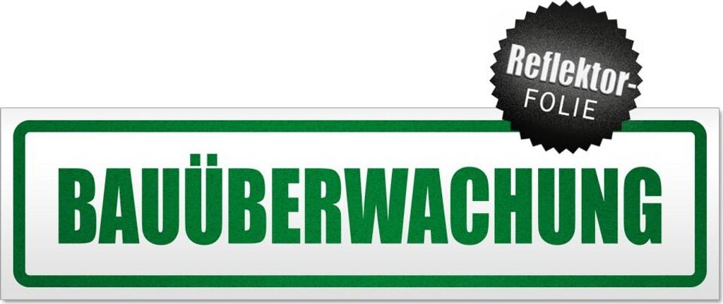 Bauüberwachung Magnetschild Schild magnetisch