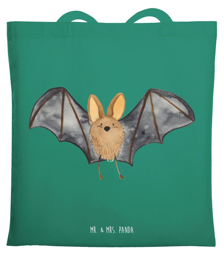 Mr. & Mrs. Panda Shopping Tasche Fledermaus Flügel - Mint - Geschenk, Schultasche, Lustige Sprüche, stoff shopper, Tote Bag, Laptoptasche