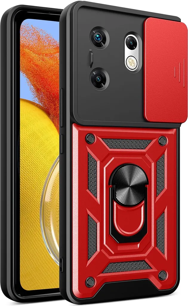 Custodia Infinix Zero 30 4G Rossa Chic: Silicone Soft & Anello