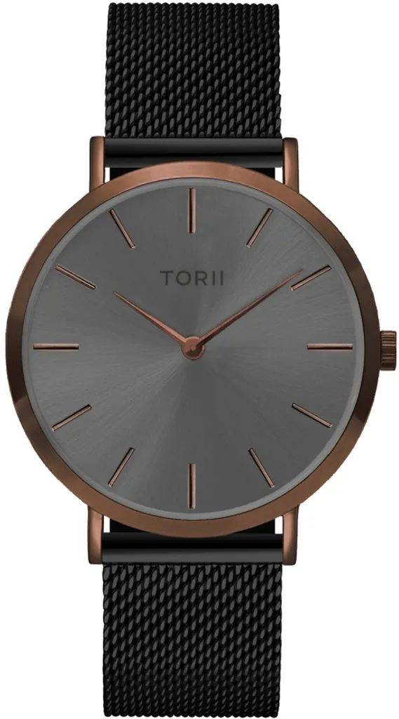 Orologio da donna e da uomo TORII D38BM.AD in un classico look fashion nero.